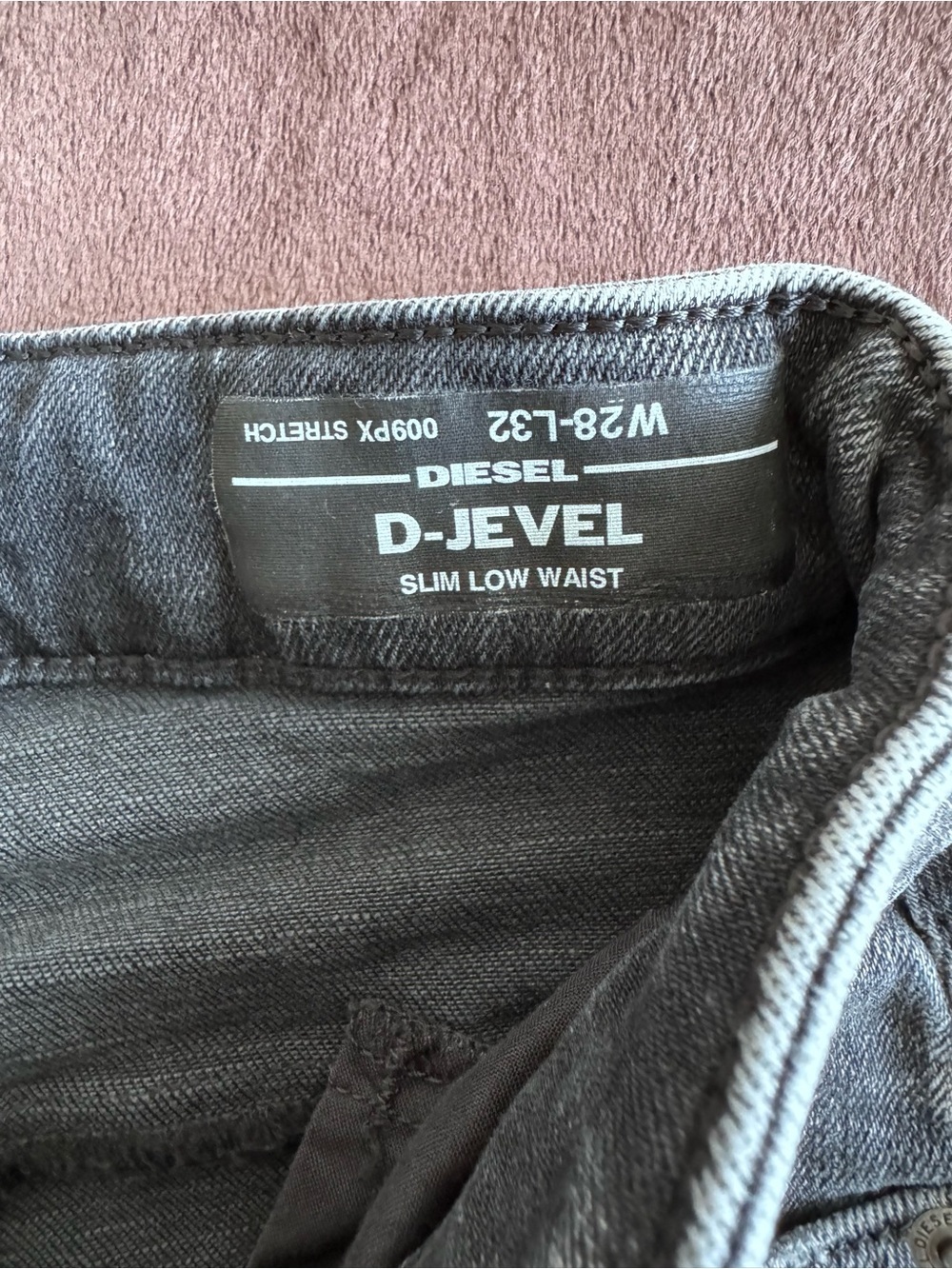 Diesel D Jevel Black Skinny Jeans W28 L32 Low Waist Stretch - Picture 7 of 11